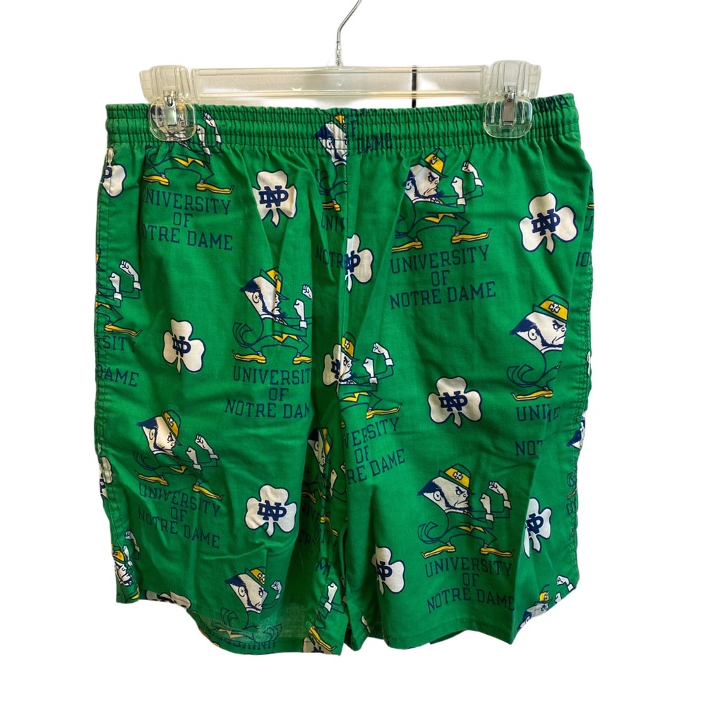 Vintage College Concepts Inc. Notre Dame Green Shorts